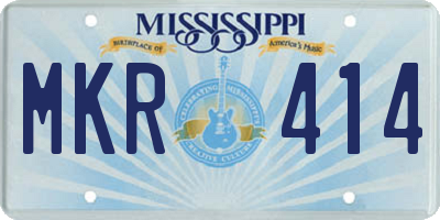 MS license plate MKR414