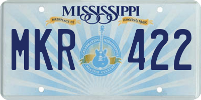 MS license plate MKR422