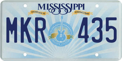 MS license plate MKR435