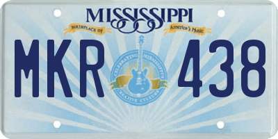 MS license plate MKR438