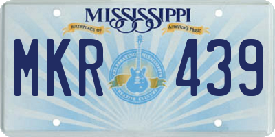 MS license plate MKR439