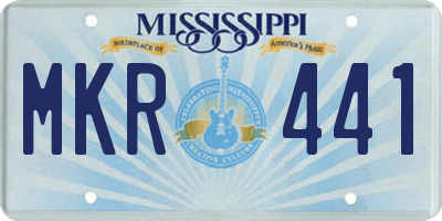 MS license plate MKR441