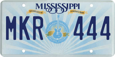 MS license plate MKR444