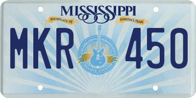 MS license plate MKR450