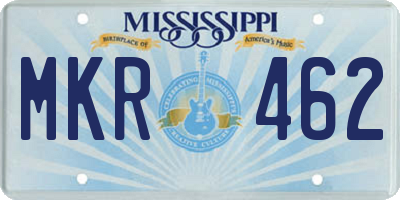 MS license plate MKR462