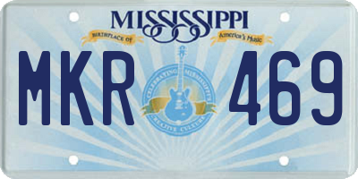MS license plate MKR469