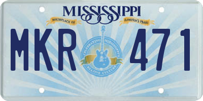 MS license plate MKR471