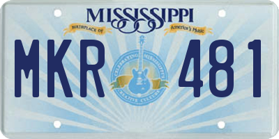MS license plate MKR481