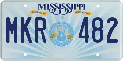MS license plate MKR482