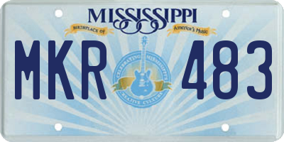 MS license plate MKR483