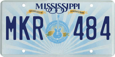 MS license plate MKR484