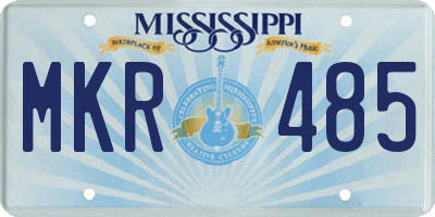 MS license plate MKR485