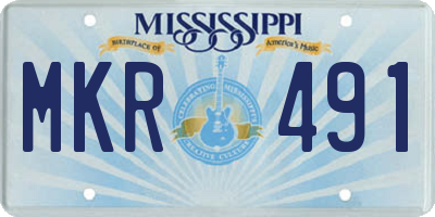MS license plate MKR491