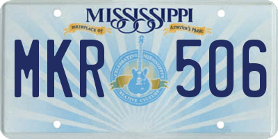 MS license plate MKR506
