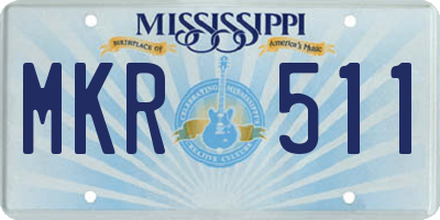 MS license plate MKR511