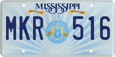 MS license plate MKR516