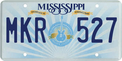 MS license plate MKR527