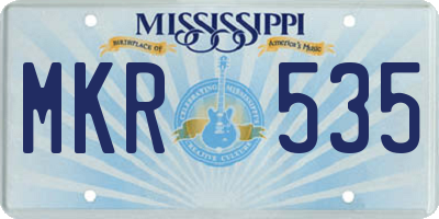 MS license plate MKR535