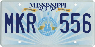 MS license plate MKR556
