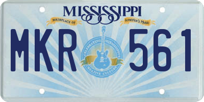 MS license plate MKR561