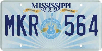 MS license plate MKR564