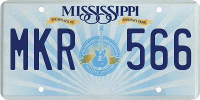 MS license plate MKR566