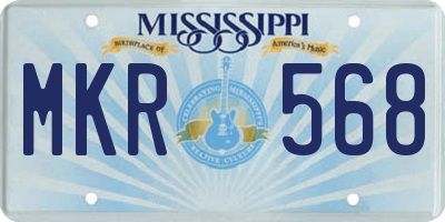 MS license plate MKR568