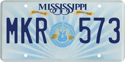 MS license plate MKR573