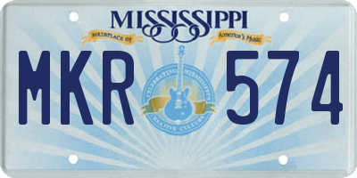MS license plate MKR574