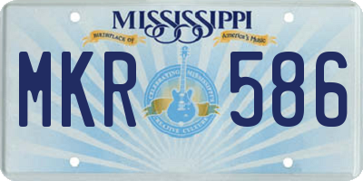 MS license plate MKR586