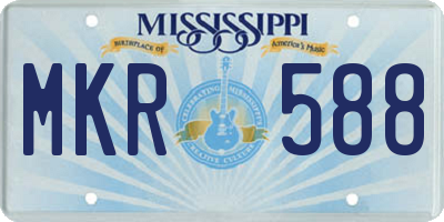 MS license plate MKR588