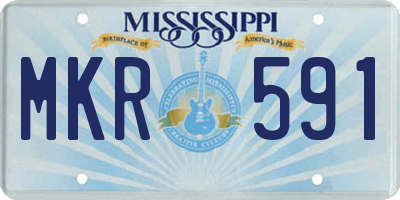 MS license plate MKR591