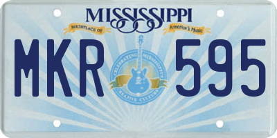 MS license plate MKR595