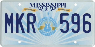 MS license plate MKR596