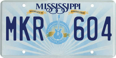 MS license plate MKR604