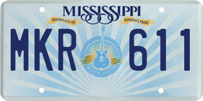 MS license plate MKR611