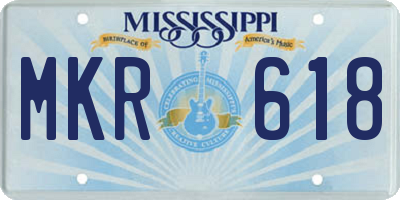 MS license plate MKR618