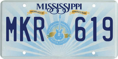 MS license plate MKR619