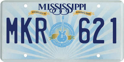 MS license plate MKR621