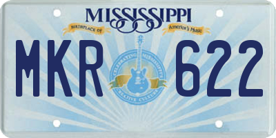 MS license plate MKR622