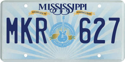 MS license plate MKR627