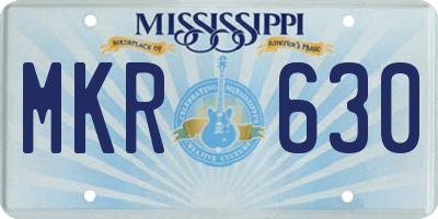 MS license plate MKR630