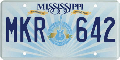 MS license plate MKR642