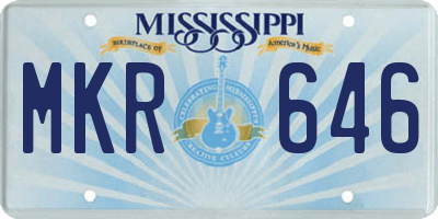MS license plate MKR646