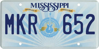 MS license plate MKR652