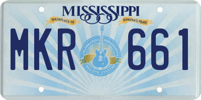 MS license plate MKR661