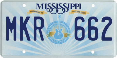 MS license plate MKR662