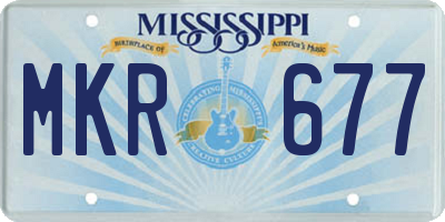 MS license plate MKR677