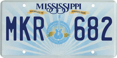 MS license plate MKR682
