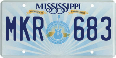 MS license plate MKR683